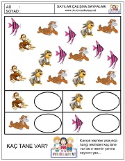 okul öncesi sayılar çalışma sayfaları